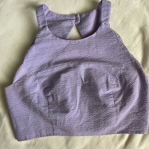 Lauren James Lilac Textured Crop Top